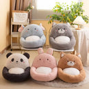 Axyaa Plush Animal Lazy Sofa Cushion with Integrated Backrest