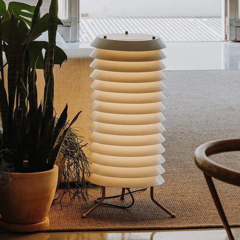 Axyaa Retro White Iron Floor Lamp for Designer Living Room