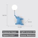 Axyaa White Bear 3D Moon Wall Light for Bedroom Decoration