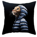 Axyaa Cute Cat Dog Pillowcase 45*45cm Bedroom Sofa Decor White Black Animal Pillowcase