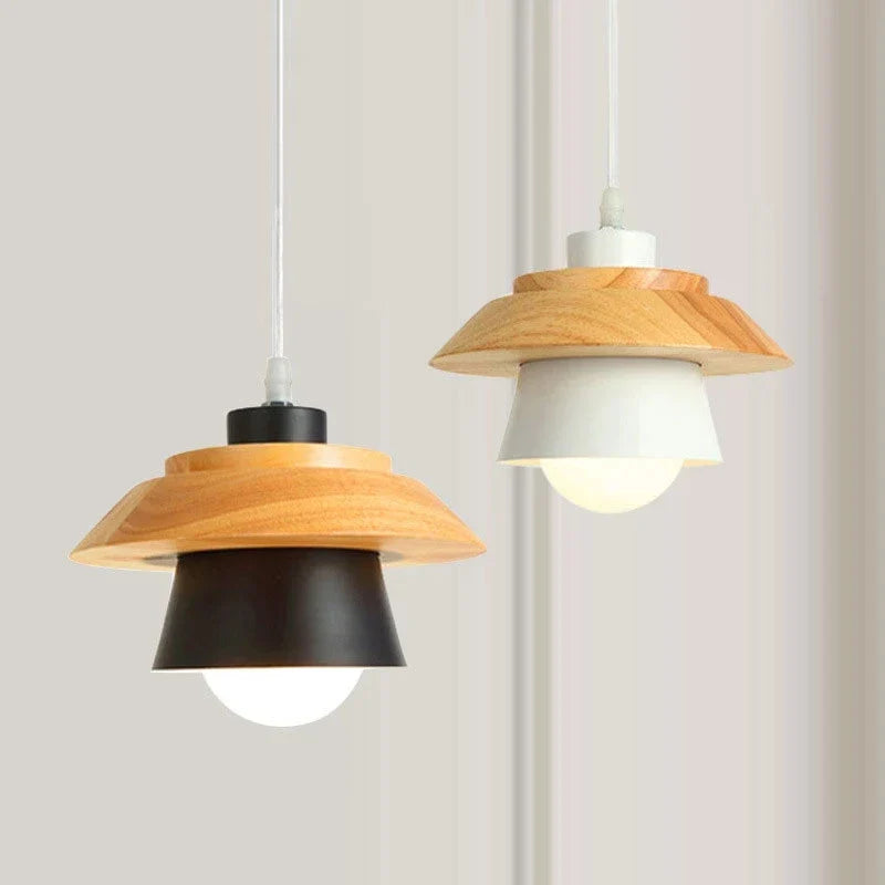 Axyaa Nordic LED Pendant Light - Modern Simplicity Iron and Wood Decoration