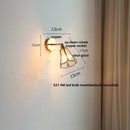 Axyaa Nordic LED Wall Sconce with Pull Chain Switch Rotation for Bedroom Dining Room