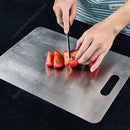 Axyaa Stainless Steel Dual-Sided Cutting Board for Kitchen Prep and Dough Kneading