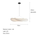 Axyaa Silk Pendant Chandelier: Modern Dining Room Hanging Light Fixtures
