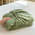 Axyaa Warm Flannel Fitted Bed Sheet, Coral Fleece Mattress Cover