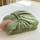 Axyaa Warm Flannel Fitted Bed Sheet, Coral Fleece Mattress Cover