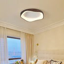 Axyaa Round Walnut Wood Ceiling Light: Stylish LED Fixture for Home Decoration