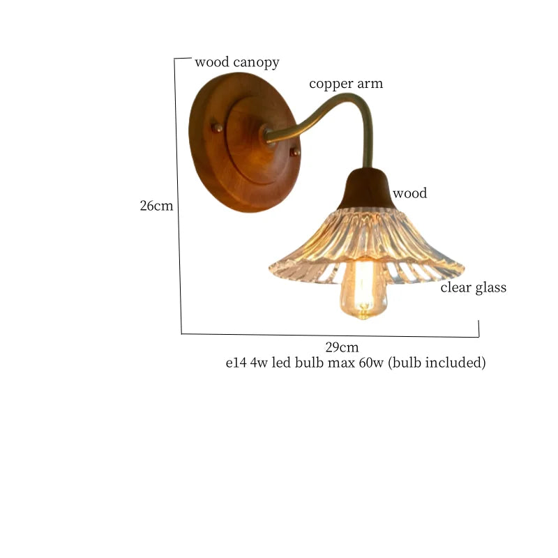 Axyaa Flower Ceramic LED Wall Light for Bedroom Living Room Bathroom Mirror.