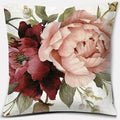 Pink Flower Pattern Cushion Cover by Axyaa - 45x45cm Decorative Pillowcase