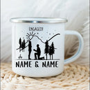 Axyaa Enamel Campfire Mug Customized for Couples Forest Wedding Gifts