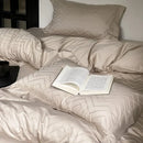Axyaa Luxury Cotton Jacquard Double Duvet Cover Set Queen Size Bedding