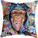 Axyaa Modern Monkey Painting Pillow Covers - Nordic Cushion Cover for Home Decoration