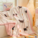 Axyaa Double-Sided Milk Wool Blanket: Class A Thickened Sofa & Office Nap Blanket