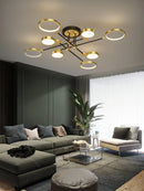 Axyaa LED Nordic Chandelier: Brightness Dimmable for Home Decor, Living Room, Dining Room