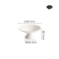 Axyaa White Ceramic High Footed Plate: Elegant Tableware for Molecular Cuisine & Desserts.