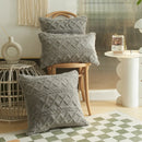 Axyaa Twist Knit Plush Cream Pillow Cover Vintage Knitted Cushion Case