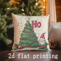 Axyaa Merry Christmas Gnome Print Pillow Cover for Sofa or Bed Decor