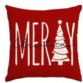 Axyaa Candy Cane Pattern Pillow Cover for Sofa, Bedroom, Car - Christmas Decor