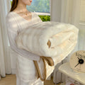 Axyaa Super Soft Rabbit Fur Sofa Throw Blanket for Luxury Multifunctional Bedspread