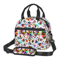 Axyaa Mexican Flowers Floral Art Lunch Bag: Insulated Thermal Cooler for Work, School, Picnic