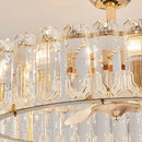Axyaa Crystal Ceiling Fan Chandelier: Modern Bedroom Fan Light, Silent Design
