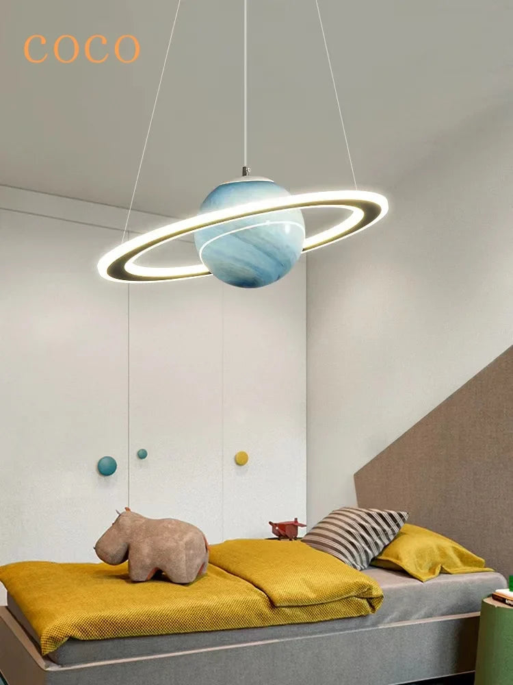 Axyaa Modern Moon Football Chandelier for Dining and Bedroom Lighting