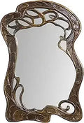 Axyaa Mosaic Glass Wall Mirror, Decorative Embossed Rectangular Vanity Mirror