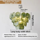Axyaa Green Crystal LED Chandelier for Home Decor.