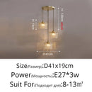Axyaa Glass LED Pendant Lights for Indoor Lighting, Luxury Ceiling Lamp for Bedside, Bathroom, Bar, Restaurant