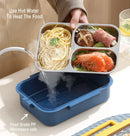 Axyaa 720ml Stainless Steel Thermal Lunch Box with Spoon & Fork