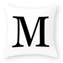 Axyaa Polyester Alphabet Cushion Cover 45X45cm for Home Sofa Decor