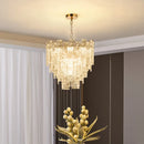Axyaa Gold Crystal Chandelier Ceiling Lamp Modern Living Room Bedroom Decor