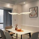 Axyaa Modern LED Acrylic Chandelier: Creative Wings Restaurant Pendant Light