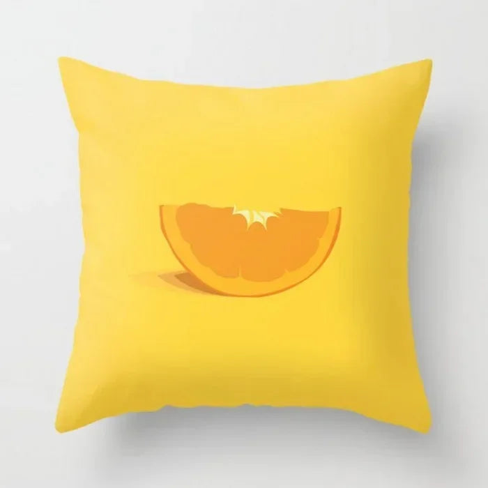 Yellow Giraffe Design Throw Pillow Cover for Home Decor by Axyaa