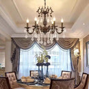 Axyaa Copper Candle Crystal Pendant Chandelier for Elegant Living Room & Bedroom Décor