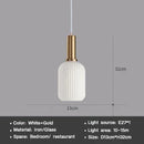 Axyaa Vintage Lantern Chandelier Striped Glass Pendant Lamp for Dining Room