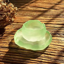 Axya Frosted Glass Kung Fu Tea Set with Saucer, Dim Sum Dish, and Water Cups