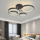 Axyaa Black/Gold Modern LED Chandelier - Dimmable Ceiling Lights for Home Décor