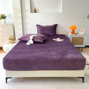 Axyaa Flannel Fitted Sheet, Soft Fleece Mattress Cover for Home & Hotel