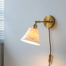 Axyaa Modern Nordic LED Wall Light - White Ceramic Bedroom Stair Lamp