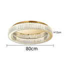 Axyaa Modern Gold Crystal Ceiling Chandelier for Luxe Living Room & Bedroom Lighting