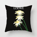 Nordic Daisy Print Pillow Cover by Axyaa - Modern Floral Cushion for Living Room