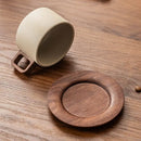 Ceramic Coffee Cup with Saucer 250ml Large Capacity Tea Cup by Axyaa