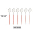 Axyaa Stainless Steel Mini Teaspoon Set - Set of 6 Silver Stirring Spoons