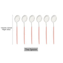 Axyaa Stainless Steel Mini Teaspoon Set - Set of 6 Silver Stirring Spoons