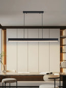 Axyaa Nordic Black Chandelier: LED Dining Table Kitchen Bar Lamp, 2025 New Long Strip