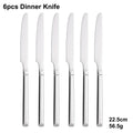 Axyaa 24-Piece Stainless Steel Cutlery Set | Elegant Mirror Finish Western Dinnerware
