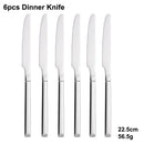 Axyaa 24-Piece Stainless Steel Cutlery Set | Elegant Mirror Finish Western Dinnerware