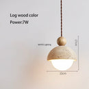 Axyaa Yellow Travertine Chandelier: Wabi-sabi Nordic Bedside Pendant Lights