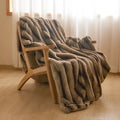 Axyaa Rabbit Fleece Blanket Quilt: Winter Thickened, Soft, & Cozy Sofa Blanket